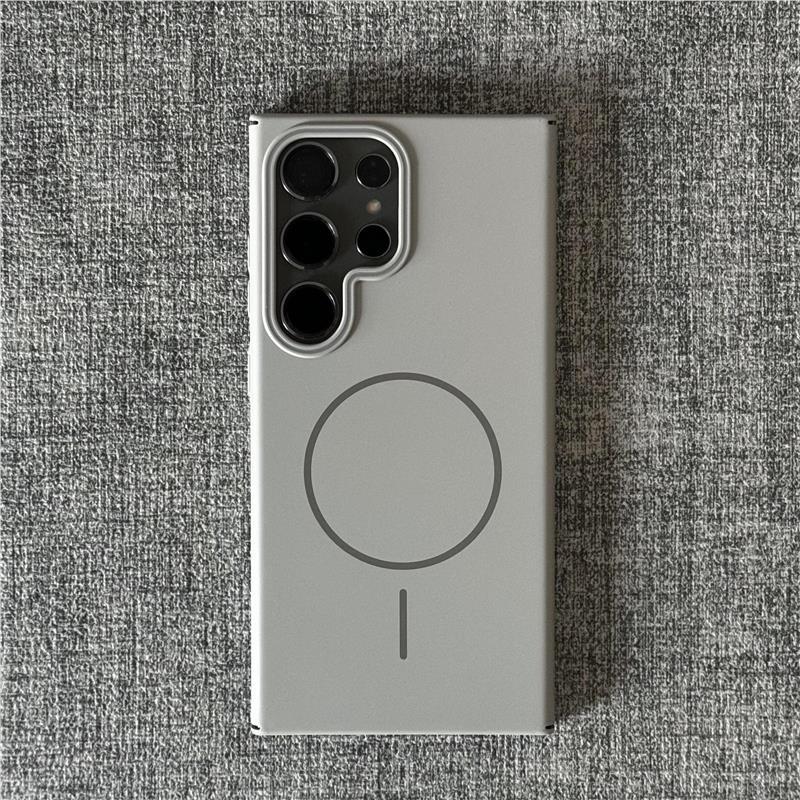Beats Same Titanium Grey Thin Ring Magsafe Magnetic Wireless Charging for Samsung S25/s24Ultra Phone Case s23 Frosted Advanced s21/2FE Ultra Thin Note20 Hard Jacket