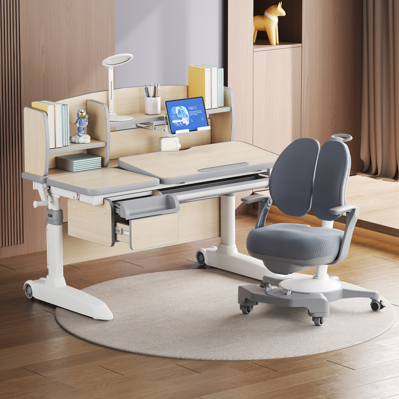 1.2M 플래그십 원목 그레이 테이블 + 그레이 의자 세트