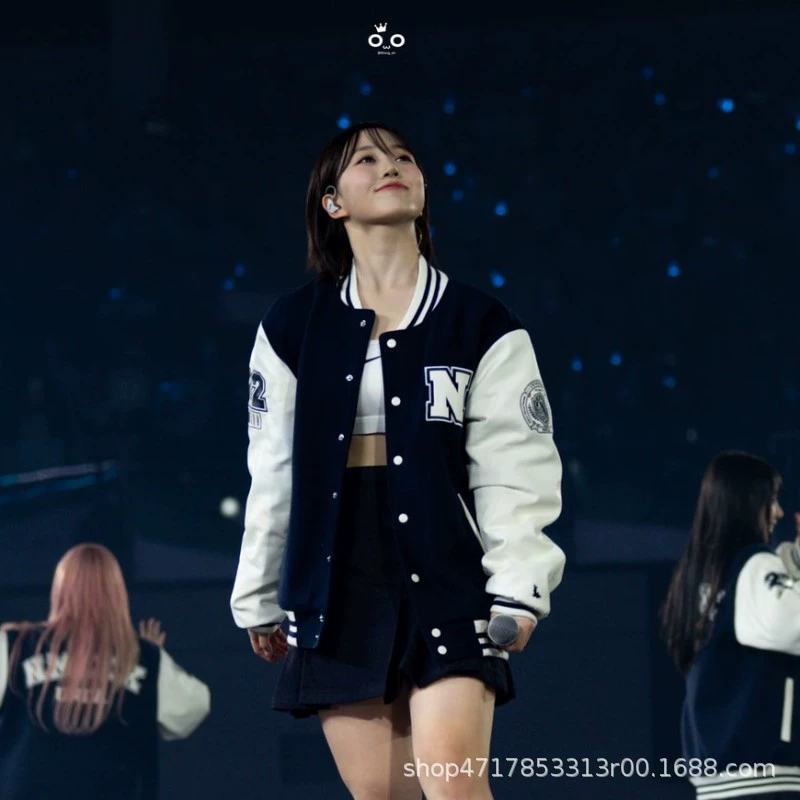 Женская команда NMIXX костюм для игры в песне в том же стиле бейсбольная куртка с длинным рукавом костюм для джазового выступления женский студент модный костюм для игры в крутые песни