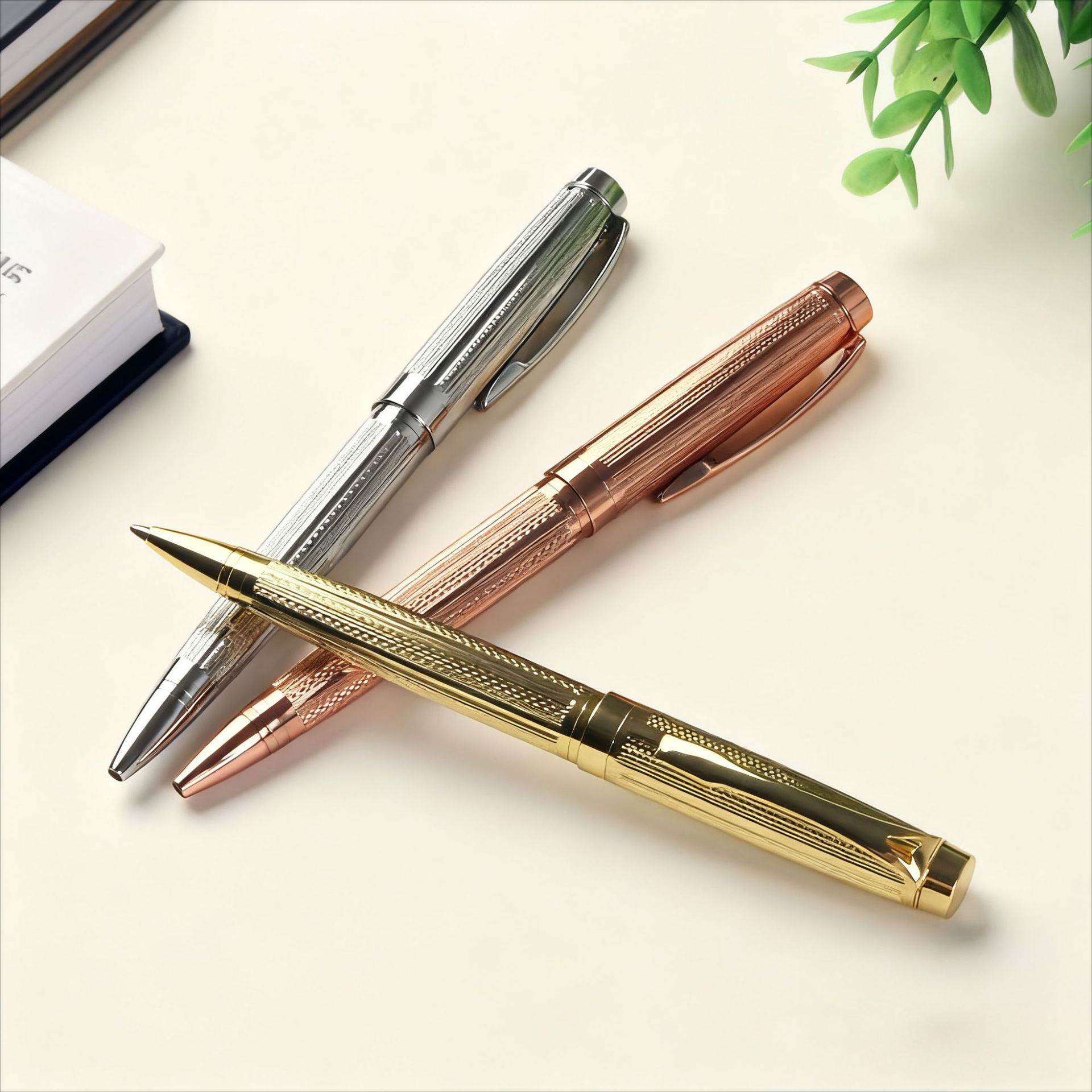 Multi-Color High-Value Electroplated Color Marking Metal Ballpoint Pen Creative Advertising Pen Business Office Gift Pen Signature Pen