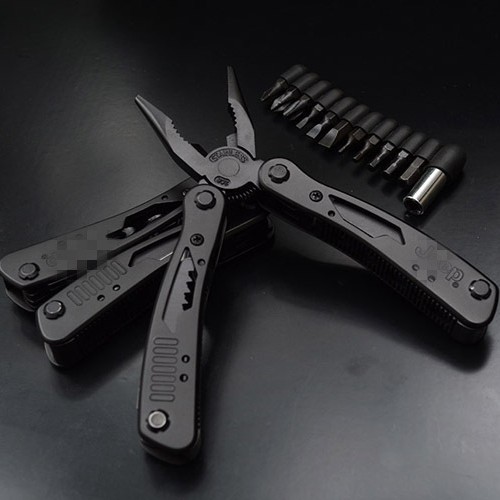 不锈钢发黑多功能钳子 不锈钢折叠刀钳 汽车工具钳户外野营工具