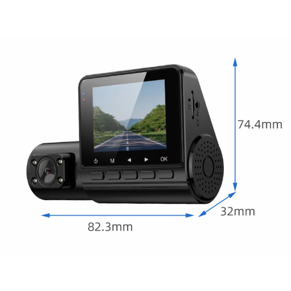 Three-recording driving recorder HD 1080P reversing image three-lens 360 adjustable car parking monitoring
