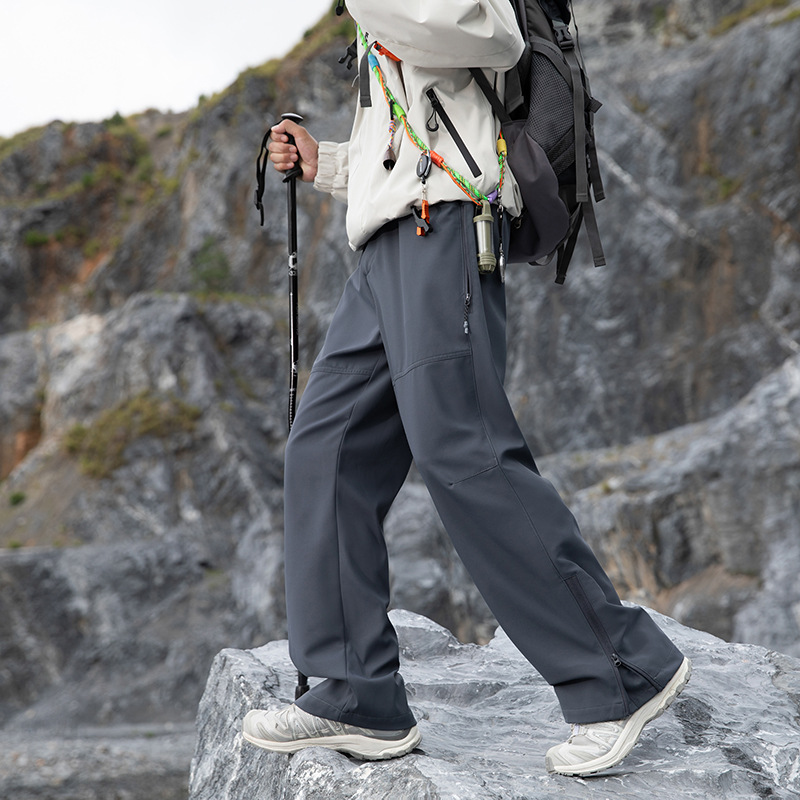 25 New Tactical Pants Men's Casual Pants Trendy Elastic Straight Outdoor Hiking Three-Proof Functional Paratrooper Assault Pants