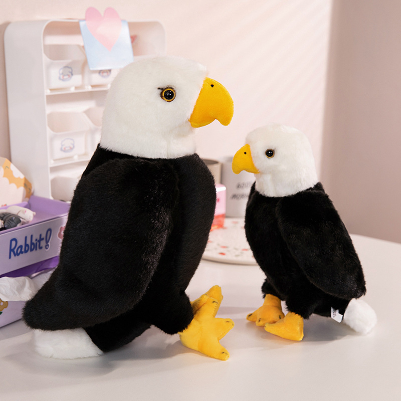 Simulación transfronteriza águila búho juguetes de peluche lindos pájaros muñecas decoración de la sala de estar para niños pacificadores muñecas