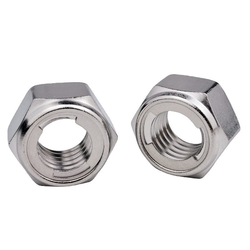 金属锁紧螺母304不锈钢DIN980MGB6184(镶片式)全金属六角锁紧螺帽