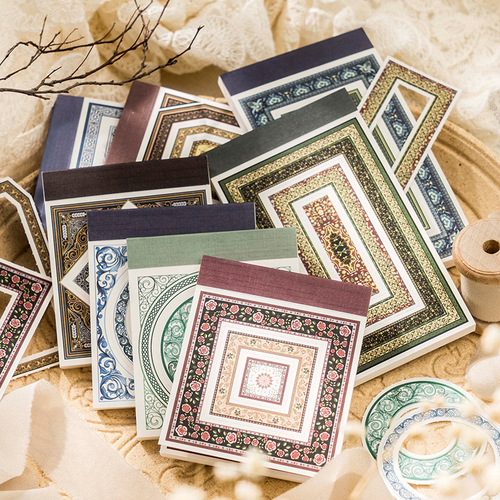 Good Day Book Baroque Window Series Collage Border Handbook DIY Base Stickers 30 sheets into 8 styles