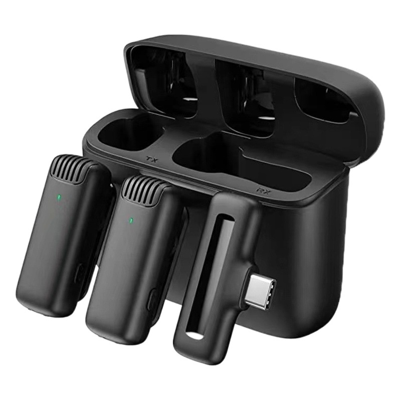 Nuevo micrófono inalámbrico de uno a dos clip de cuello teléfono móvil equipo de transmisión en vivo Bluetooth radio MICRÓFONO INALÁMBRICO clip de cuello micrófono