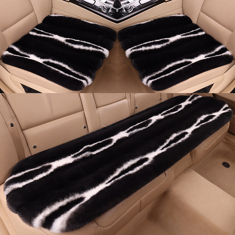 Qìchē New Imitation Rabbit Fur Car Seat Cushion Winter Plush Pad (Wool pad) - driver-and-passenger-seat-1-pad