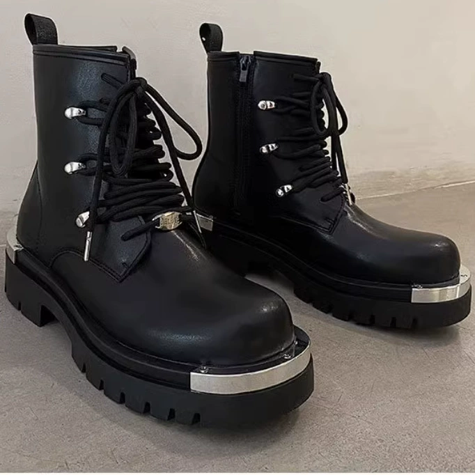 Кожаные ботинки Martin мужские толстые подошвы