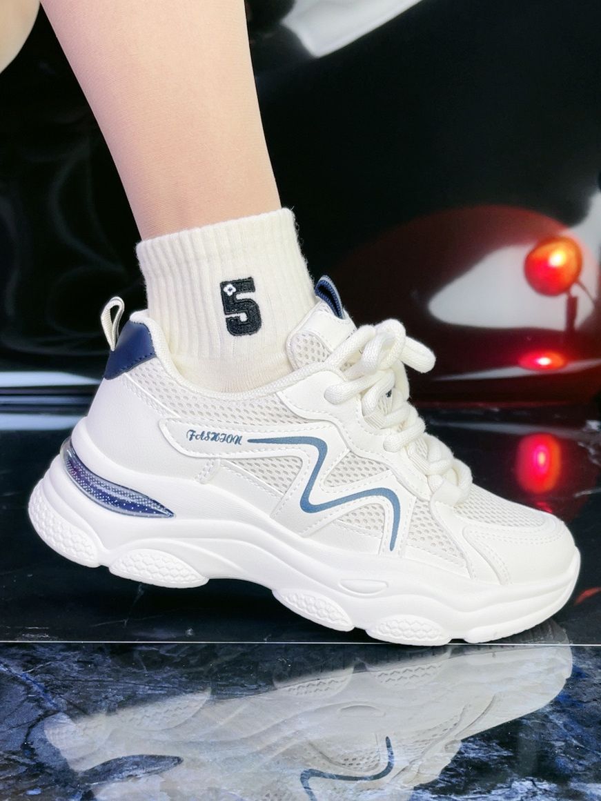 Zapatos de papá de malla para mujer 2025 nuevos zapatos de mujer de suela gruesa de primavera y verano para mujer zapatos deportivos casuales de suela suave antideslizante para mujer