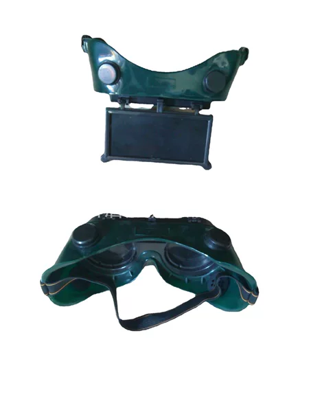Customized Circular Electric Welding Head-Mounted Welder Dark Black Goggles Dustproof Labor Protection Glasses Yj2006