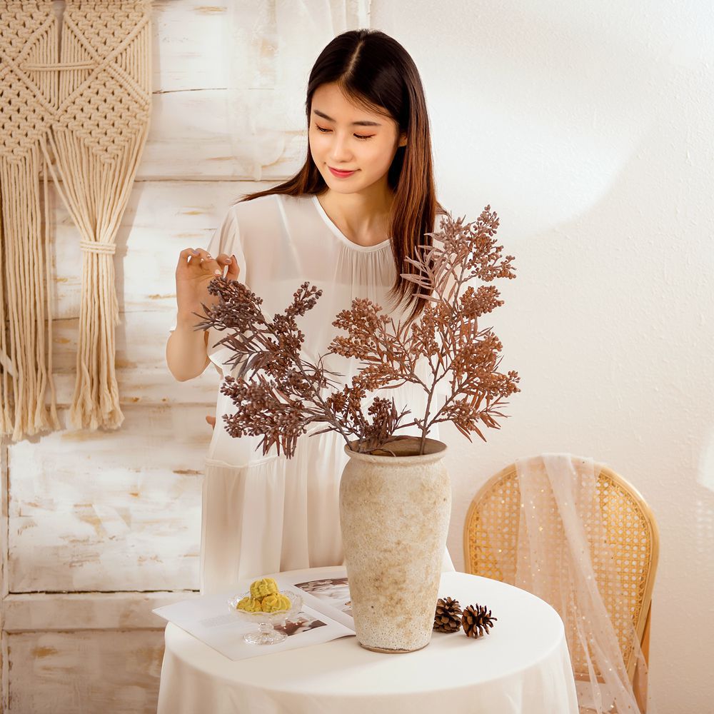 廠家松葉果子INS風仿真花家居裝飾跨境婚慶批發假花MW82106