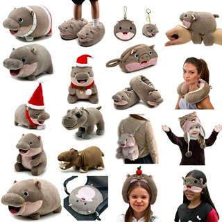 跨境清仓 moo deng plush 弹跳猪 侏儒河马 毛绒玩具玩偶公仔