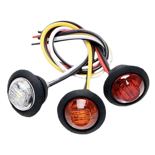 3-LED truck side light small round light 12V/24V gap light marking light signal light turn signal light warning light color light
