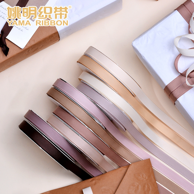 Cinta acanalada de color sólido de 0.9CM, pinza para el pelo, accesorio para el cabello, accesorios para prendas de vestir, serie color champán en stock, cinta acanalada de 3 puntos Yao Ming.