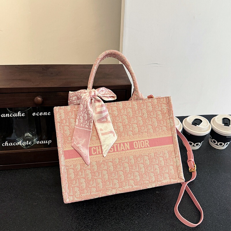 軽豪華大容量刺繍ハンドバッグ2025新品外出百合レディースバッグサラリーマン通勤トートバッグ|undefined