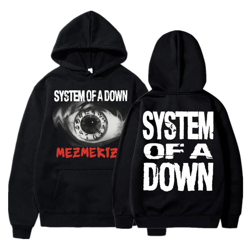 A down Mezmerize Music Album Sweatshirt from the Rock Band System of a Down, Men's Hip-Hop Goth Goth Style