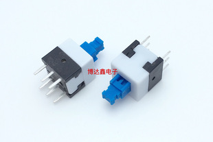Self-locking switch 8*8mm double row 6-pin in-line self-locking/lockless key switch