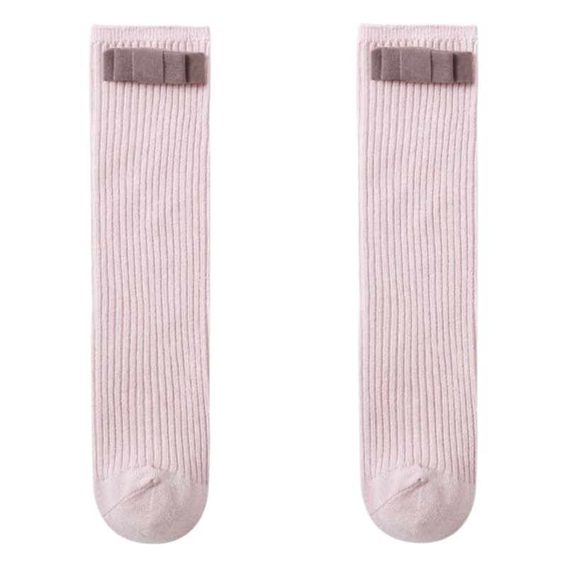 Calcetines de los nuevos niños de 20 años primavera y otoño estilo coreano bowknot niñas medias sin tacón calcetines de bebé de algodón peinado moda