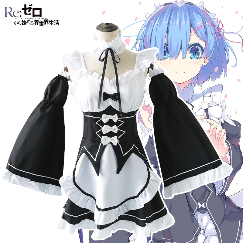 新款 Cosplay服从零开始的异世界生活 蕾姆雷姆拉姆女仆装燕尾服