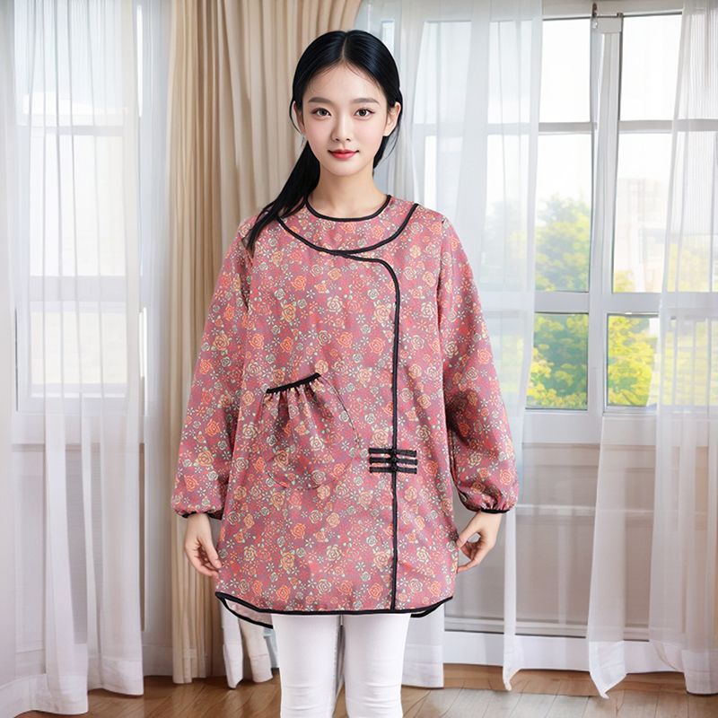 Șorț de bucătărie cu mânecă lungă stil chinezesc damă_voghion.com