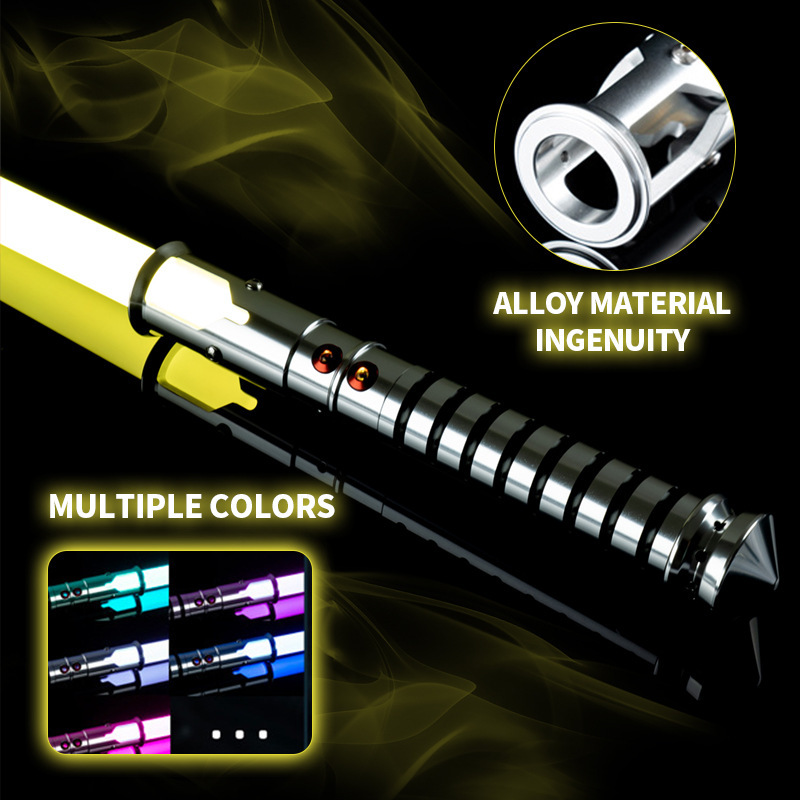 Lightsaber Customized Cross-Border Children's Toys Metal Pixel Laser Sword Stall Sound Effect Charging Telescopic Sensor Wholesale