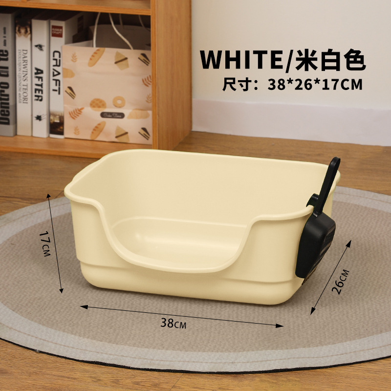 Inodoro para gatos anti-salpicaduras adición de gran tamaño abierto fabricantes de productos para mascotas venta directa al por mayor