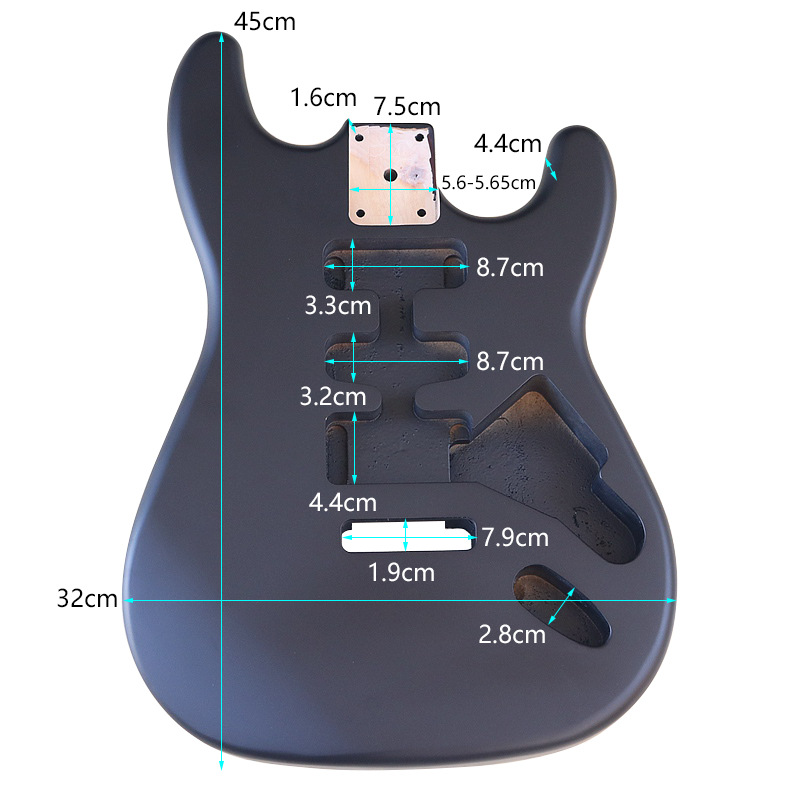 Cuerpo de la guitarra eléctrica Sunset color cuerpo de la guitarra solo-Shake accesorios de instrumentos musicales modificados DIY cuerpo de la guitarra eléctrica