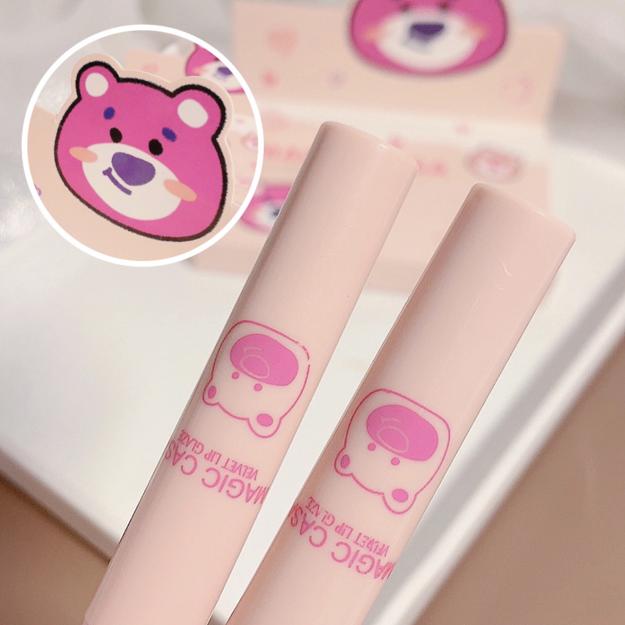 MAGIC CASA Five-piece Mischievous Bear Lip Gloss Set Matte velvet lipstick that doesn't stick to the cup or fade easily Item Picture