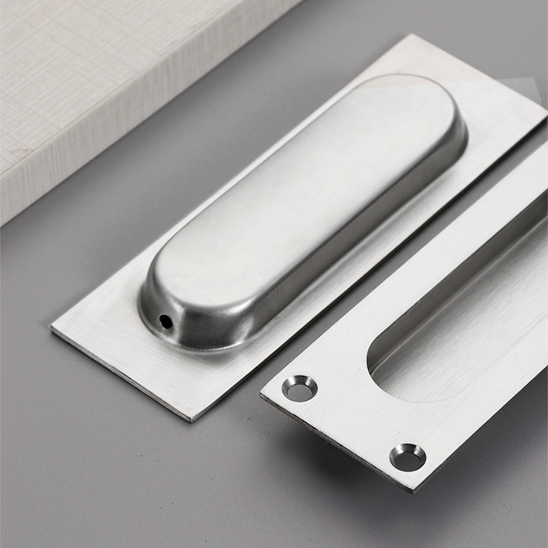 304不鏽鋼暗拉手黑色推拉門隱形嵌入式把手暗藏移門內嵌暗扣手