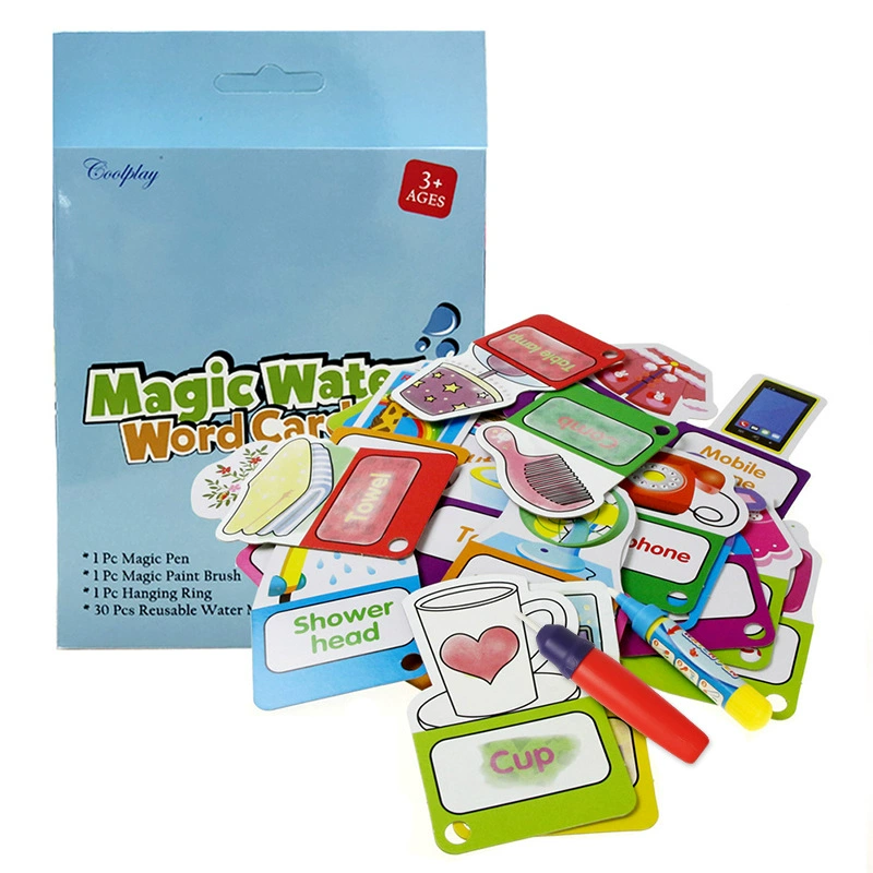 Cross-border children's early education cognition water painting cards: interesting cartoon animals, transportation, food, daily necessities patterns
