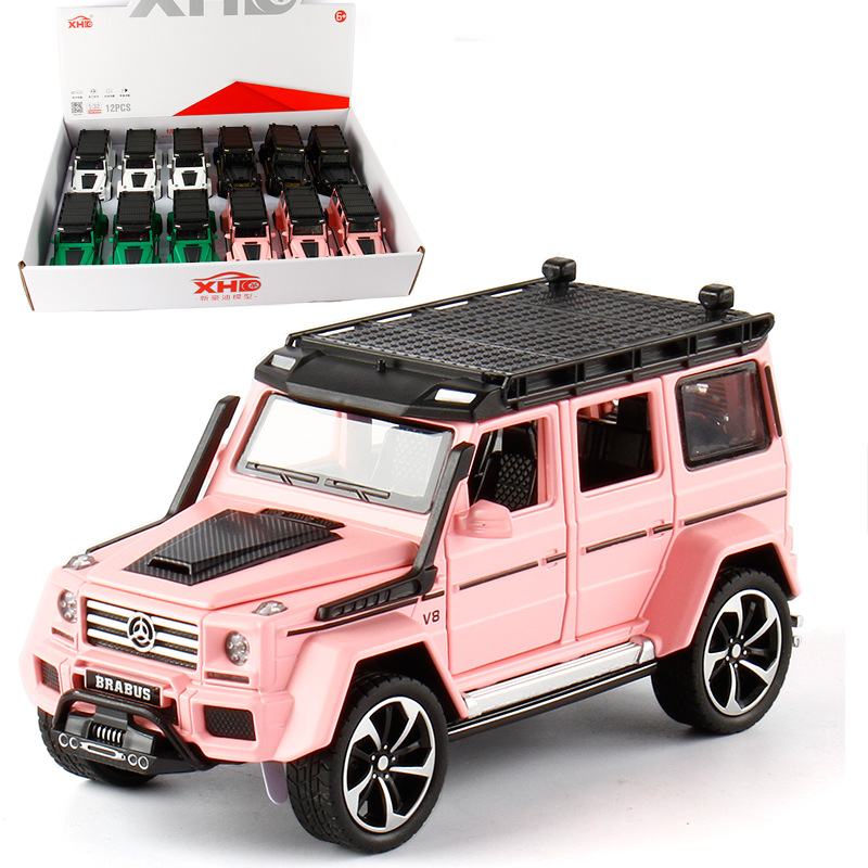 [散]新豪迪1:32越野車G550探險版六開門合金聲光回力車模型B3212