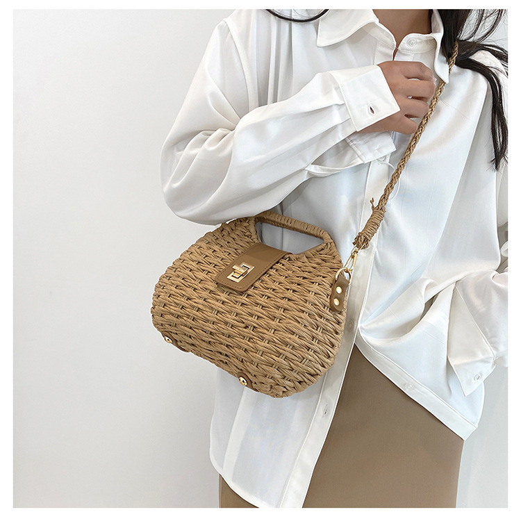 Femmes Moyen Toutes Les Saisons Paille De Base Sac De Paille display picture 3