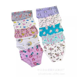 5条每包外贸新款竹纤维女童三角内裤透气舒适随机款式发货