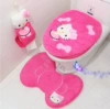 Rose red paper towel hanging+toilet cover (four in total)