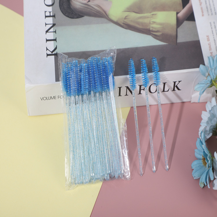 Nuevo cepillo de pestañas de cristal cepillo de cejas de pestañas espiral cepillo de cejas multicolor mini peine maquillaje maquillaje belleza