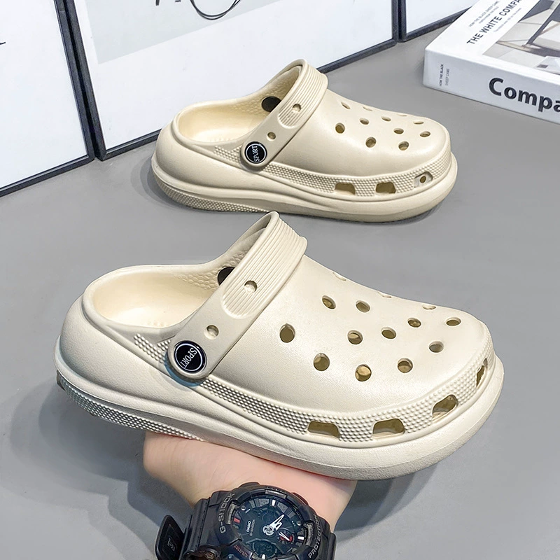 Детские пещерные туфли для девочек Летние тапки на толстой подошве Внутренние противоскользящие родители и дети-дети сандалии на мягкой подошве пляжные туфли