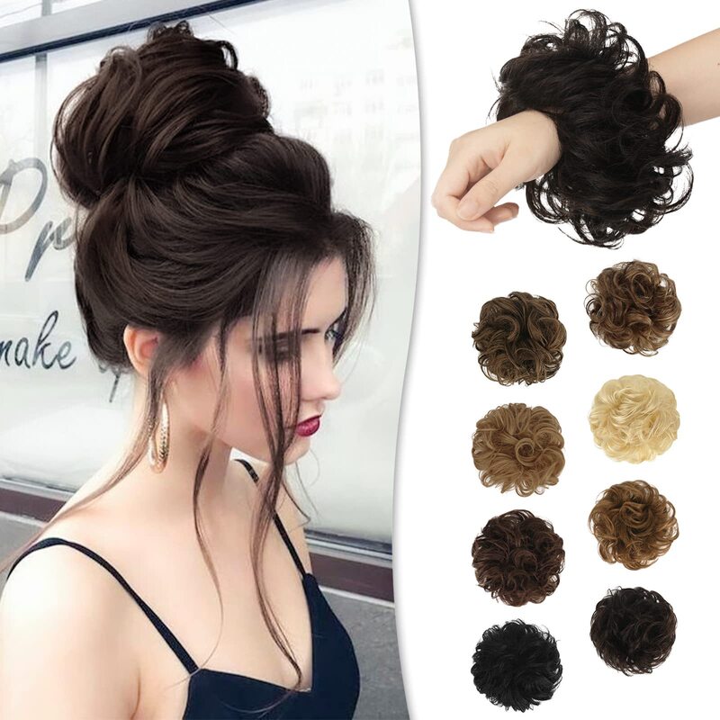 Europe and the United States lazy wig ball head fluffy natural wig Amazon foreign trade real person hair messy bun women Europe and the United States lazy wig ball head fluffy natural wig Amazon foreign trade real person hair messy bun women