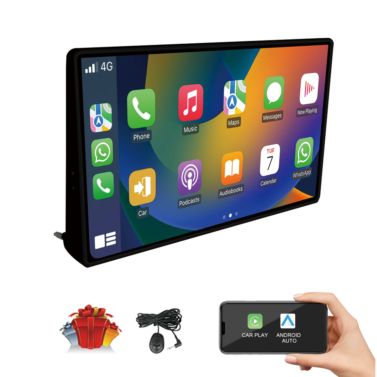 Toyota Car Display Screen Android High-Definition Dashboard Large-Screen Tv Gps Reversing Image Navigation System