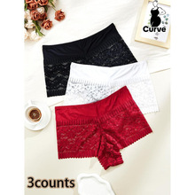 V 63911 Women's high waist lace briefs ������˿Ůʿ�����ڿ�