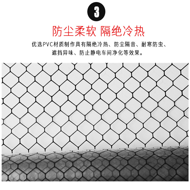 Anti-static transparent black curtain PVC dust-free
