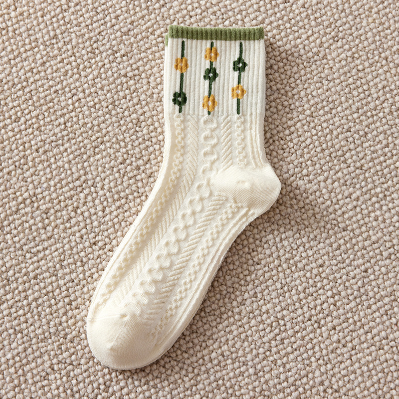 녹색 꽃 중간 튜브 원