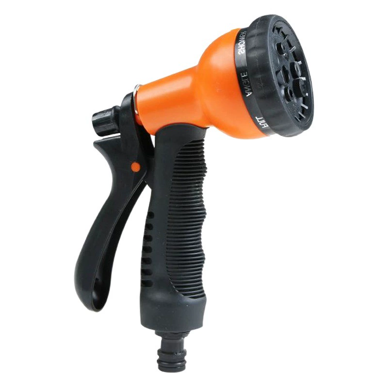 8-функциональный Регулируемый водяной пистолет для полива цветника с резиновым покрытием, бытовой многоцелевой водяной пистолет высокого давления, пистолет-распылитель для автомойки