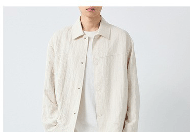 Áo khoác nam phong cách Mỹ cổ bẻ chất liệu pha linen — màu sắc chi tiết 14