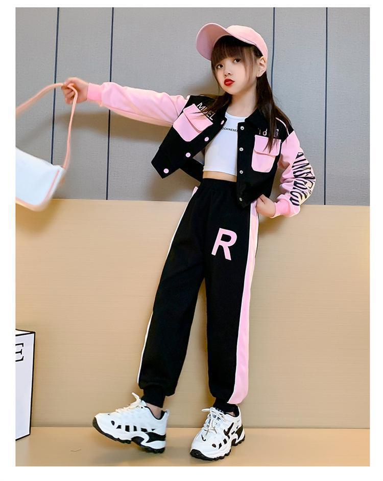 Girls' Early Autumn Set: Popular on the internet, Chinese and Korean versions of girls' fashionable sports sets, long_voghion.com