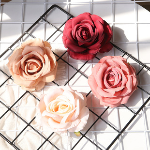 Spot supply diameter 11cm9 color simulation crescent rose star moon rose head wedding hotel home decoration
