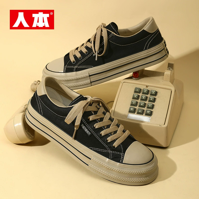 RB22127 повседневная обувь 2024 осень новая модель с толстым дном студенческая тенденция низкая банда обувь для мужчин