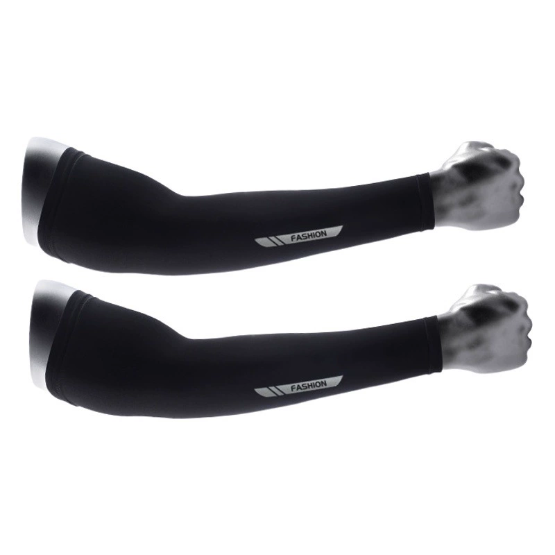 Лето ледяной шелк Защита от солнца лед рукав Мужская езда УФ-защита дышащая длинная рука Защита руки сплошной цвет нарукавник