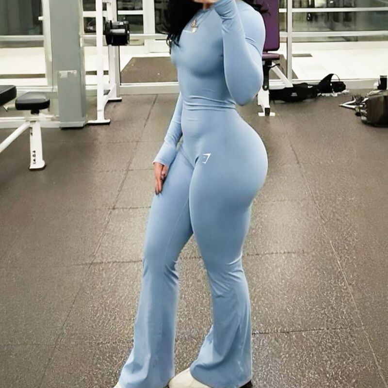 Gymshark シャークヨガフレアパンツ夏速乾ワイドレッグパンツタイトハイウエスト脚長効果スポーツカジュアルパンツ|undefined