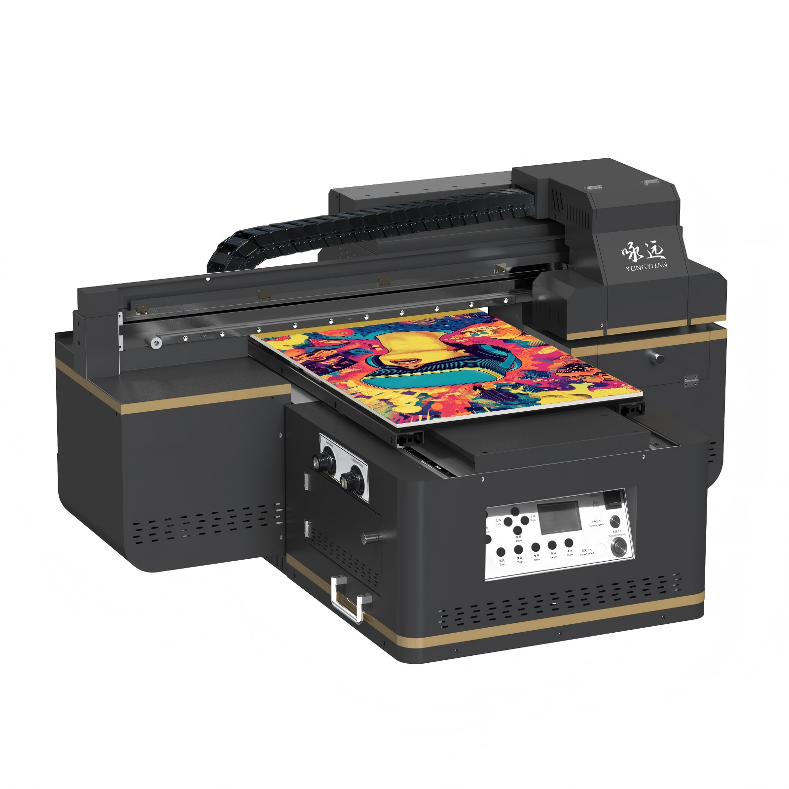Impresora UV pequeña A3 compatible con la impresión en carcasas de teléfonos móviles, acrílico, metal, cristal, etiquetas y cilindros. Venta directa de fábrica.